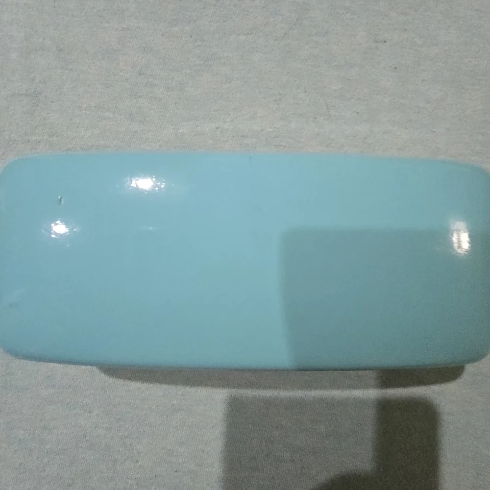 Kate Spade New York Green & Blue Hard Shell Eyeglass Case Logo  W/ New Cloth